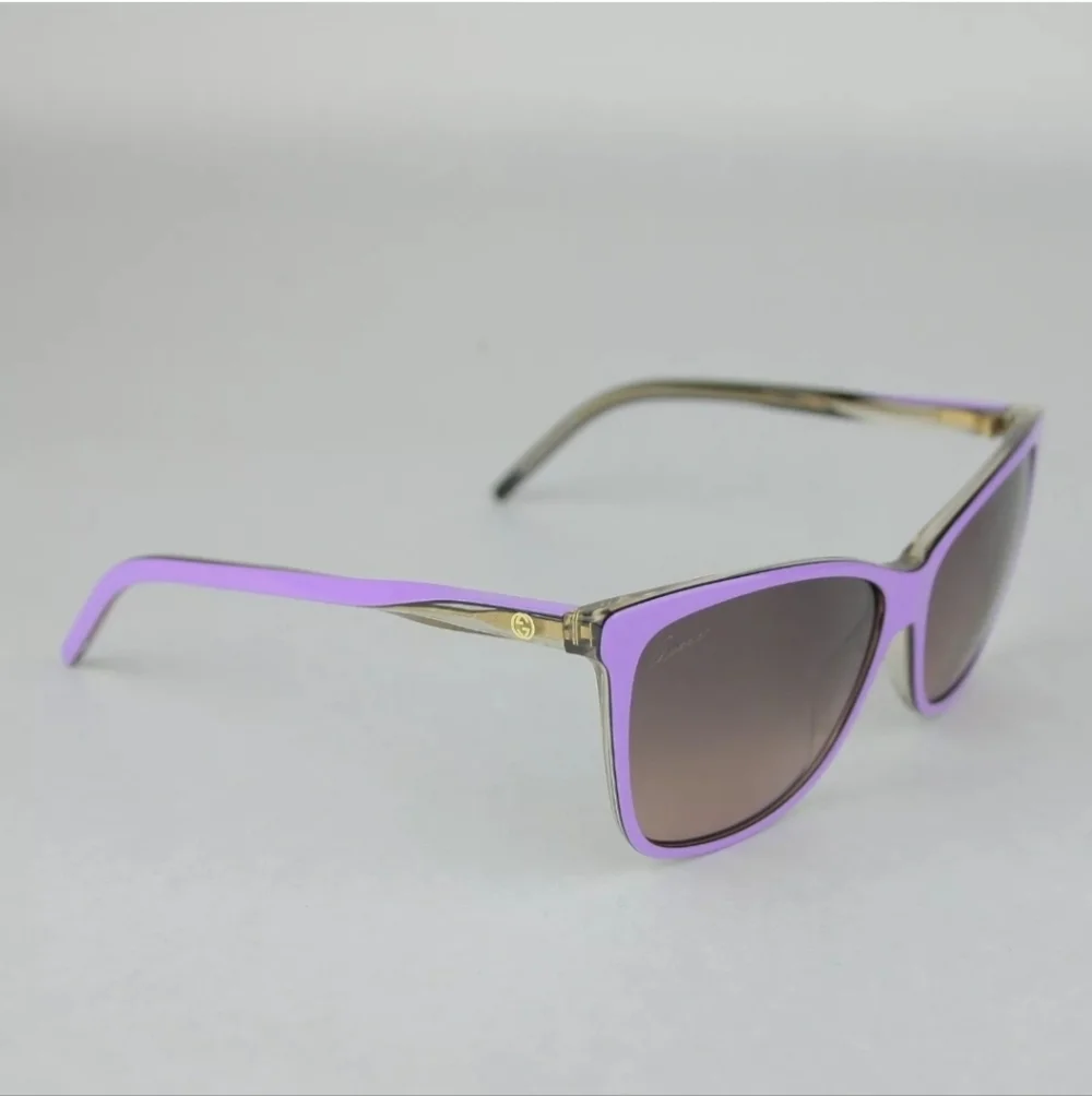 NWT GUCCI Lilac Acetate Sunglasses with Interlocking GG, Beautiful!
